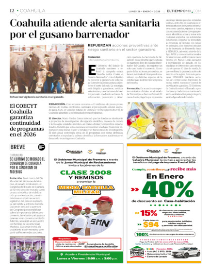 Edición impresa, hoja 12