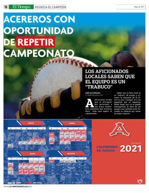 Página 12, Suplemento Acereros - Es Tiempo del bicampeonato