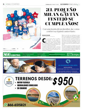 Página 8, CENTRO 866 20 MAYO 2022