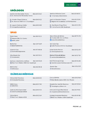 Página 47, REVISTA LA BUENA VIDA PERIODICO EL TIEMPO DE MONCLOVA
