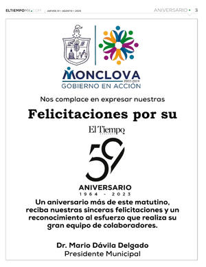 Página 3, Aniversario 59 de El Tiempo