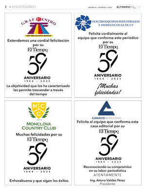 Página 4, Aniversario 59 de El Tiempo