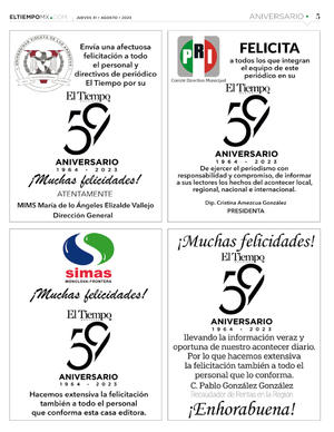 Página 5, Aniversario 59 de El Tiempo