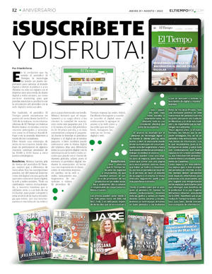 Página 12, Aniversario 59 de El Tiempo