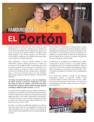 Página 12, REVISTA LA BUENA VIDA PERIODICO EL TIEMPO DE MONCLOVA
