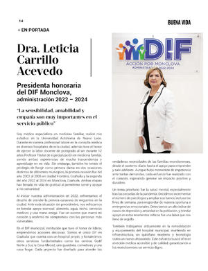 Página 14, REVISTA JADE BUENA VIDA PERIÓDICO EL TIEMPO DE MONCLOVA